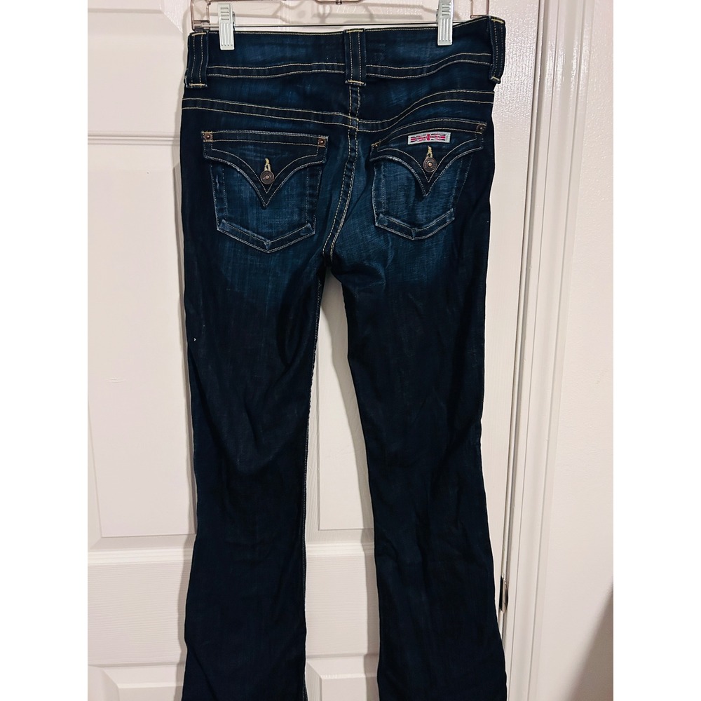 Hudson Bootcut Jeans Womens 28 Dark Wash Excellent Flap Pocket Stretch - Picture 5 of 8